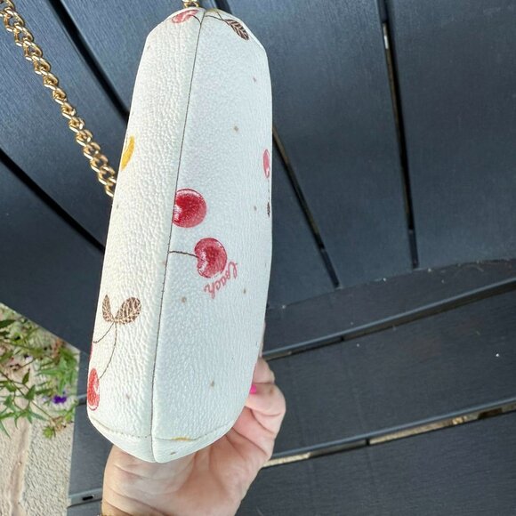 Coach Cherry Print Kisslock Sling Bag - Picture 6 of 12